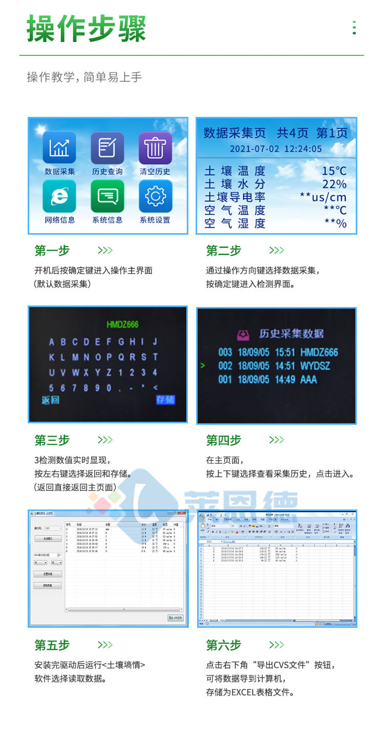 土壤水分溫度鹽分PH測定儀